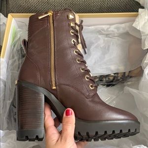 Michael kors lace up boots